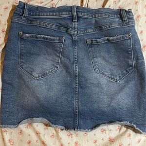 Mini blue jean skirt